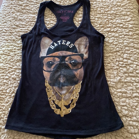 Rue21 Fadet🩷Pink Limited Edition Cute French Bulldog Graphic Print Tank Top - Picture 3 of 6